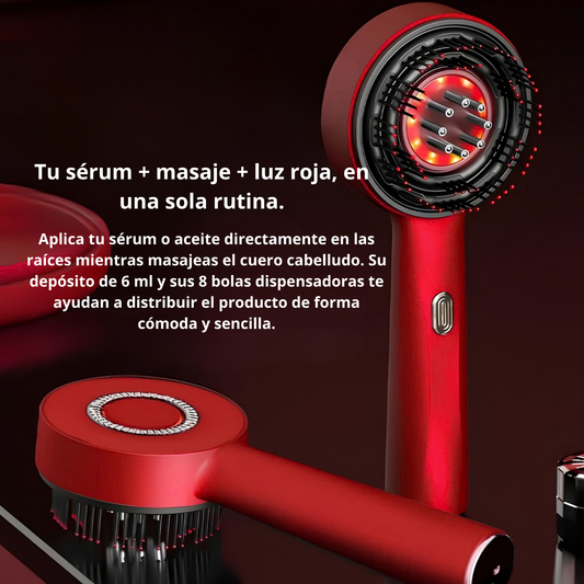 Masajeador Capilar 3 en 1 con Luz Roja