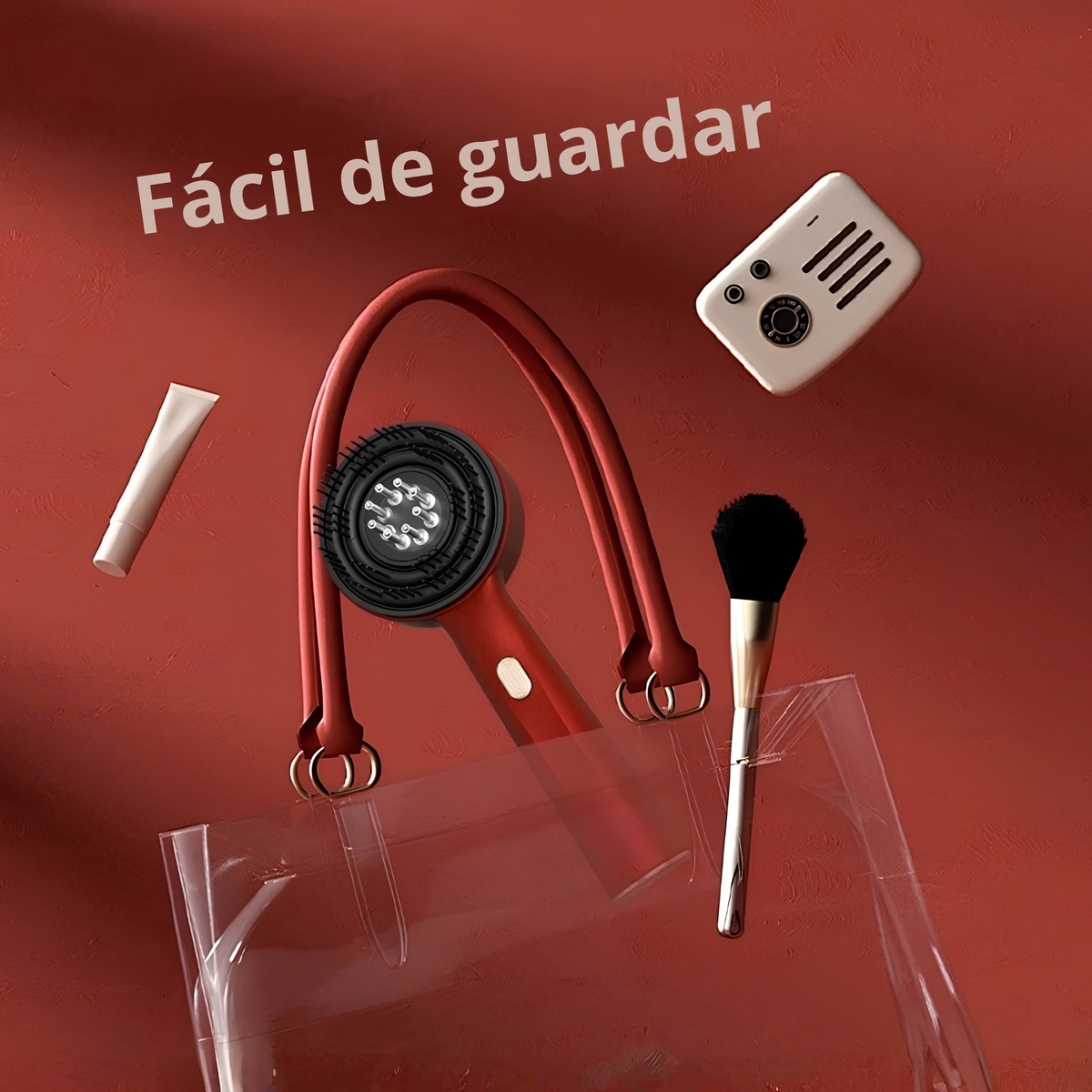 Masajeador Capilar 3 en 1 con Luz Roja